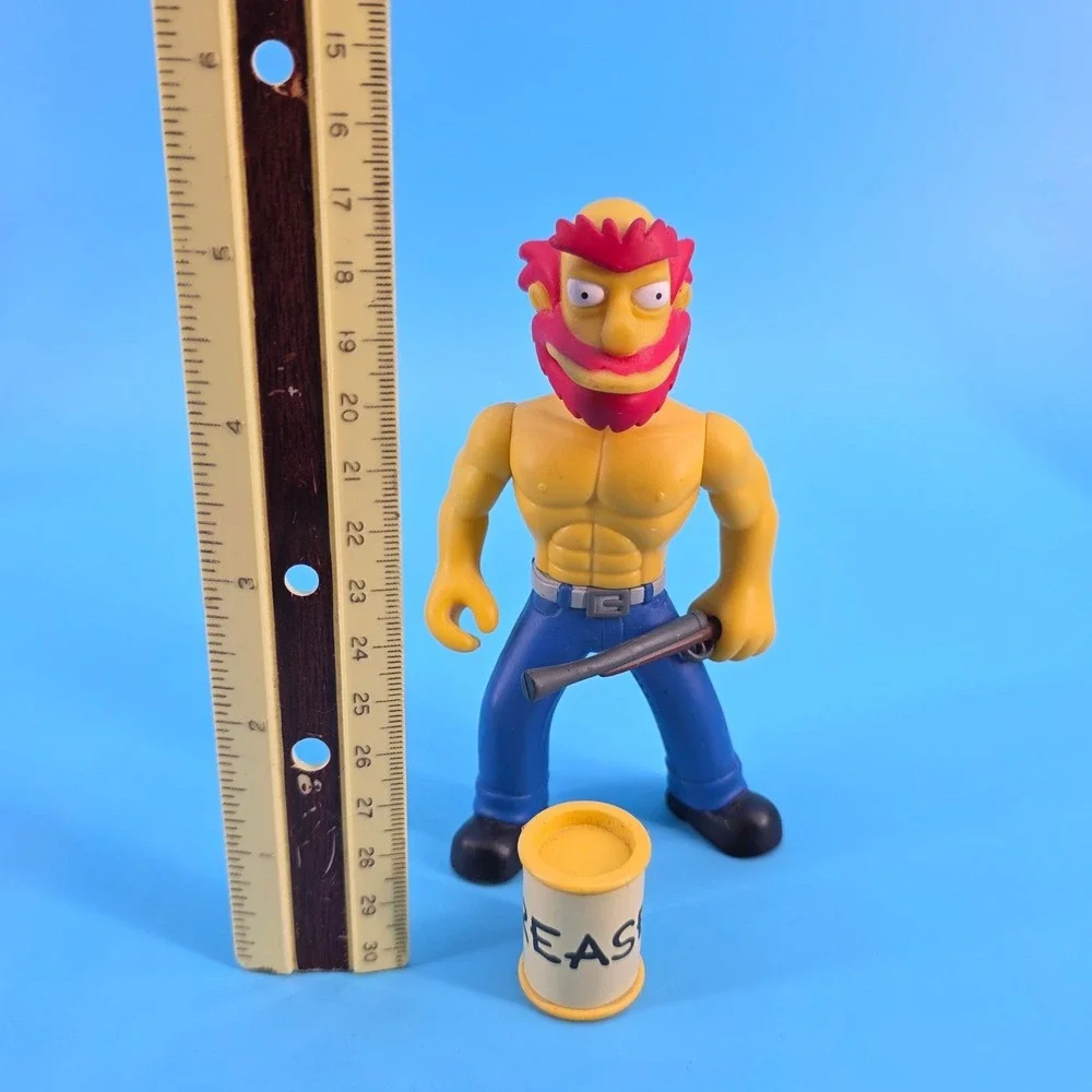 The Simpsons Groundskeeper Willie Action Figure Grease Me Up Playmates 2002‎